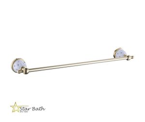 מתלה מוט מגבת בודד זהב-לבן מסדרת PALACE