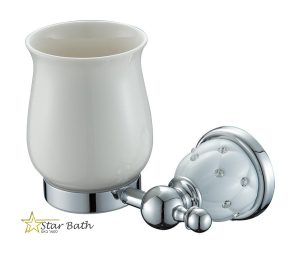 כוס מברשת שיניים ניקל לבן מסדרת PALACE