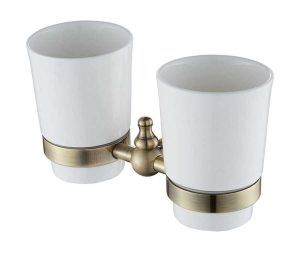 כוס כפולה מסדרת TOHAR בגוון ברונזה