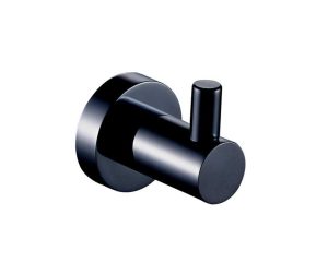 קולב בודד למגבת אמבטיה מסדרת LEO בגוון שחור מט