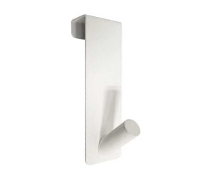 קולב על דלת לתלייה ללא קידוח 2 ס״מ מסדרת LEO בגוון לבן