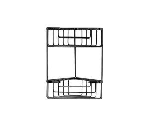 רשת דו קומתית מפוארת למקלחון בגוון שחור מט