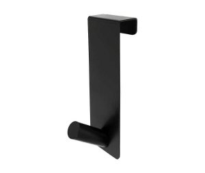 קולב על דלת לתלייה ללא קידוח 2 ס״מ שחור מט