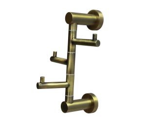 קולב שלישיה לתליית מגבות אמבטיה מסדרת LEO ברונזה