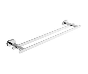 מוט כפול למגבות אמבטיה מסדרת PALMA כרום מבריק