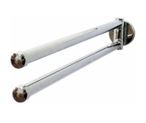 מתלה מגבות דו זרועי נע 40 ס"מ מסדרת ROSE ניקל מבריק