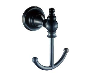 קולב זוגי למגבות אמבטיה מסדרת TOHAR בגוון שחור