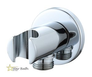 נקודת מים עם מחזיק מזלף עגול ניקל מבריק BRASS