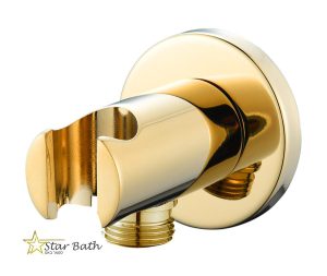 נקודת מים עם מחזיק מזלף עגול זהב מבריק BRASS