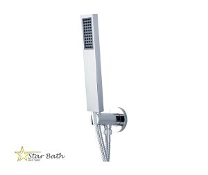 מזלף מקלחת מרובע יוקרתי BRASS ניקל מבריק