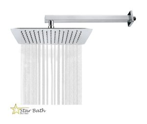 זרוע מרובעת 40 ס"מ לראש מקלחת לקיר ניקל מבריק BRASS