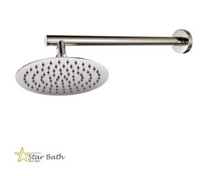 זרוע עגולה כבדה 40 ס"מ לראש דוש למקלחת ניקל מוברש BRASS (רק זרוע)