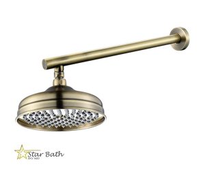 זרוע עגולה כבדה 40 ס"מ לראש דוש למקלחת ברונזה BRASS (רק זרוע)