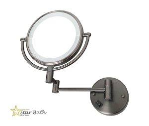 מראה מגדילה פי 7 עם תאורת לד בטרייה גרפיט