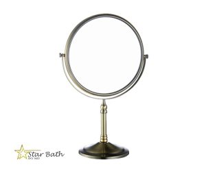 מראה מגדילה פי 7 שולחנית דו כיוונית ברונזה