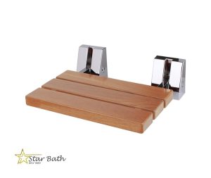 כיסא מתקפל למקלחת דגם נופר עץ טבעי