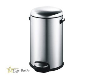 פח אשפה עגול למטבח 30 ליטר מוברש סגירה שקטה