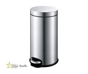 פח אשפה עגול למטבח 30 ליטר קלאסי מוברש טריקה שקטה