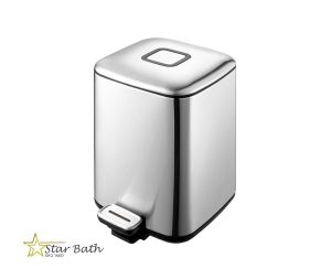 פח אשפה מרובע 9 ליטר מוברש טריקה שקטה