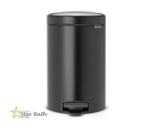 פח פדל 12 ליטר שחור מט