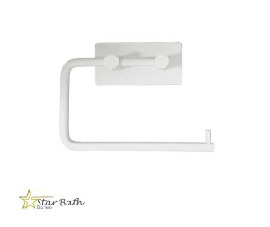 מחזיק נייר טואלט ללא קידוח לבן להדבקה