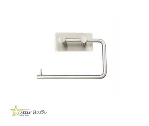 מחזיק נייר טואלט ללא קידוח ניקל מוברש להדבקה
