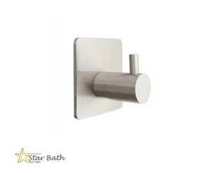 קולב למגבת ניקל מוברש ללא קידוח בהדבקה