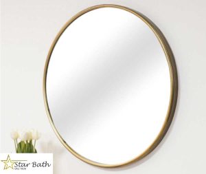 מראה עגולה זהב עתיק