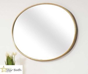 מראה אובלית זהב עתיק 62*77