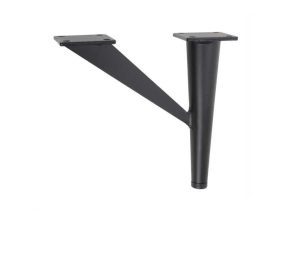 רגל לריהוט צורת Y עם תמיכה 15 ס״מ בצבע שחור