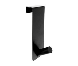 קולב על דלת לתלייה ללא קידוח 4 ס״מ שחור מט