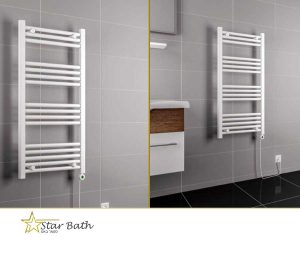 מחמם מגבות בגוון לבן פרופיל מרובע 60X120