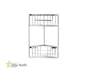 רשת דו קומתית מפוארת לקיר מקלחת ניקל מבריק