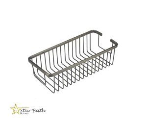 מדף רשת מלבנית למקלחת 30 ס"מ גרפיט