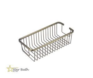 מדף רשת מלבנית למקלחת 30 ס"מ ברונזה