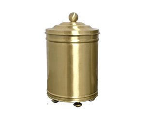 פח אשפה מעוצב 5 ליטר עגול עבודת יד פליז מט