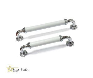 ידית לארון מטבח דגם 78-11 במגוון מידות מבריק עם לבן