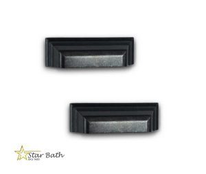 ידיות קונכיה מעוצבות דגם 78-61 במגוון במידות שחור עתיק