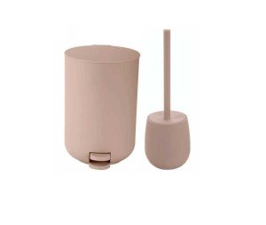 סט פח ומברשת אסלה לינדו ורוד עתיק