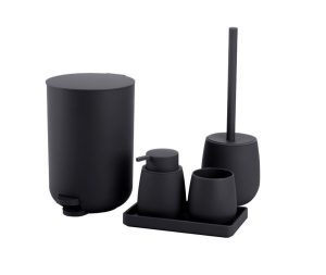 סט אביזרי אמבטיה לינדו בגוון שחור