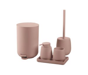 סט אביזרי אמבטיה לינדו בגוון ורוד עתיק