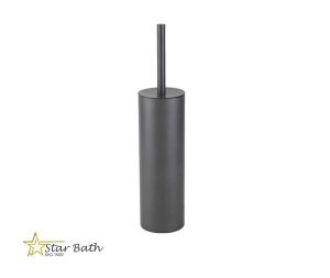 מברשת אסלה מונחת אפור גרפיט