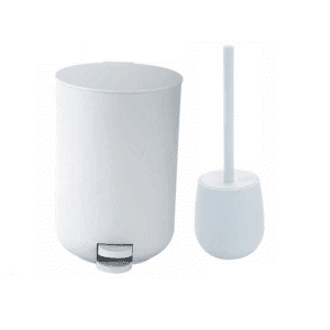 סט פח ומברשת אסלה לינדו לבן