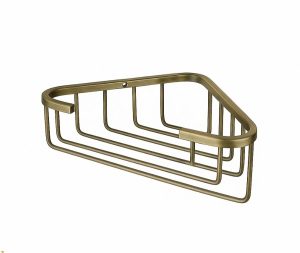 מדף רשת למקלחת פינתית גבוהה ברונזה