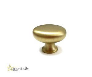 ידיות כפתור לארונות עגול זהב מט