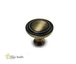 ידית כפתור לארון עגול ברונזה אוקסיד