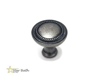 ידית כפתור לארון עגול כסף עתיק