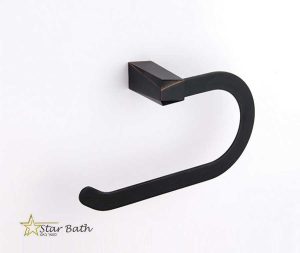 מתלה טבעת למגבת פנים מסדרת STONE שחור