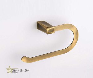 מתלה טבעת למגבת פנים מסדרת STONE ברונזה