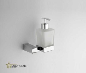 דיספנסר לסבון נוזלי לקיר האמבטיה מסדרת STONE כרום